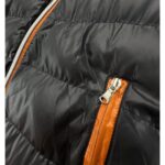 Czarna Męska Kurtka Pikowana z Pomarańczowymi Akcentami L 40 EU - zdjęcie 2