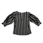 Koszula damska Easy Zone, czarna w paski, rozmiar M EU38 - zdjęcie 1