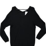 Długi Sweter damski Greenpoint, czarny, rozmiar EU42 XL - zdjęcie 1