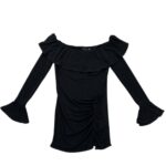 Pretty Little Thing Czarna Sukienka z Falbankami M 38 EU - zdjęcie 1