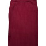 Zestaw Blzuka Spódnica Damska Bordowy Prążek EU 38 M - zdjęcie 1