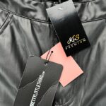 Pretty Little Thing Czarne Spodnie z Imitacji Skóry XL 42 EU - zdjęcie 2