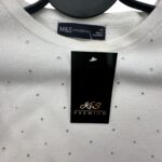 Damski Sweter MS, Biały z Ozdobami, Rozmiar XS Cyrkonie - zdjęcie 2