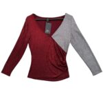 Bluzka Damska Błyszcząca Dwukolorowa L EU40 - zdjęcie 1