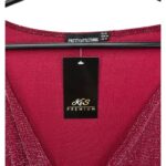 Pretty Little Thing Body Burgundowe Błyszczące 46 EU - zdjęcie 2