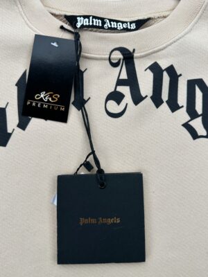 Palm Angels Bluza Beżowa Z Nadrukiem XS EU 34 - zdjęcie 3