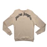 Palm Angels Bluza Beżowa Z Nadrukiem XS EU 34