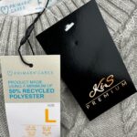 Primark Sweter Damski Warkocz Szary EU 42/22 L - zdjęcie 3