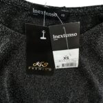 Inextenso Bluzka Damska Błyszcząca Czarna Brokat XS EU 34 - zdjęcie 3