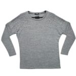 Quiz Bluzka Damska Perełki Szara EU 36 S - zdjęcie 2