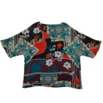 Soon Bluzka Damska Patchworkowa z Paskiem L 40 EU - zdjęcie 3