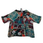 Soon Bluzka Damska Patchworkowa z Paskiem L 40 EU - zdjęcie 1