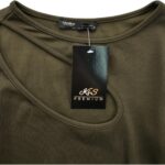 PullBear Oliwkowa Bluzka z Wycięciem S 36 EU - zdjęcie 2