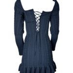 Asos Czarna Sweterkowa Sukienka z Wiązaniem L 40 EU - zdjęcie 2