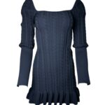 Asos Czarna Sweterkowa Sukienka z Wiązaniem L 40 EU - zdjęcie 1