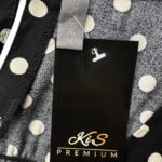 Culture Czarno-biała Sukienka w Groszki - zdjęcie 4