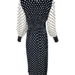 Culture Czarno-biała Sukienka w Groszki - zdjęcie 1