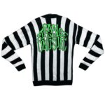 Beetlejuice Sweter Paski Kardigan Unisex Czarny Biały S EU 36 - zdjęcie 3