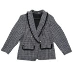 Marynarka Damska Krata XXL EU 42 Czarny Biały - zdjęcie 1