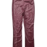 Pretty Little Thing Skórzane Bordowe Spodnie Damskie L 40 EU - zdjęcie 3