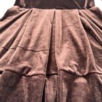 Welurowa Brązowa Sukienka ONE SIZE - zdjęcie 3