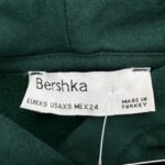 Bershka Damska Bluza z Nadrukiem w Kolorze Butelkowej Zieleni XS 34 EU - zdjęcie 3
