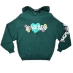 Bershka Damska Bluza z Nadrukiem w Kolorze Butelkowej Zieleni XS 34 EU - zdjęcie 1