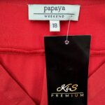 Papaya Weekend Bluzka Czerwona Damska Luźna EU 48 - zdjęcie 2