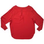 Papaya Weekend Bluzka Czerwona Damska Luźna EU 48 - zdjęcie 3