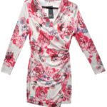 Order Plus Sukienka Kwiatowa Różowy Biały M EU 38