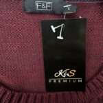 FF Sweter Męski Bordowy L 40 EU - zdjęcie 2