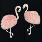 My by Shining Star Sweter Flamingi Czarny Wiskoza - zdjęcie 2