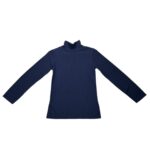 Granatowy Prążkowany Golf Dziecięcy 135-140 CM - zdjęcie 2