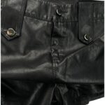 Spódnica Spodenki Damskie Czarne Ecoskóra L 40 EU - zdjęcie 3