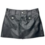 Spódnica Spodenki Damskie Czarne Ecoskóra L 40 EU - zdjęcie 1