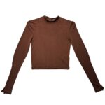 PullBear Bluzka Damska Prosta Brązowa M 38 EU - zdjęcie 4