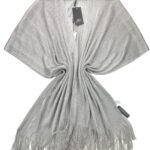 Roman Narzuta Damska Srebrna Frędzle M/L Prześwitująca - zdjęcie 2