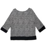 Tu Bluzka Damska Czarna Biały Wzór EU 48 - zdjęcie 3