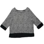 Tu Bluzka Damska Czarna Biały Wzór EU 48 - zdjęcie 1