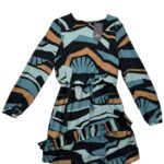 Vero Moda Wzorzysta Sukienka z Falbanką S 36 EU