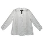 MS Damska Biała Bluzka z Koronką XL 42 EU - zdjęcie 2