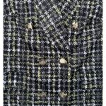 Czarna Marynarka Tweedowa ze Wzorem M 38 EU - zdjęcie 2
