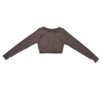 Brązowy Komplet Sportowy Crop Top i Leginsy M 38 EU - zdjęcie 1