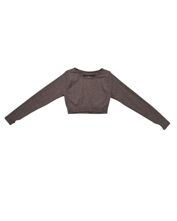 Brązowy Komplet Sportowy Crop Top i Leginsy M 38 EU