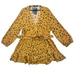 Quiz Musztardowa Sukienka Kopertowa w Centki 46 EU - zdjęcie 1