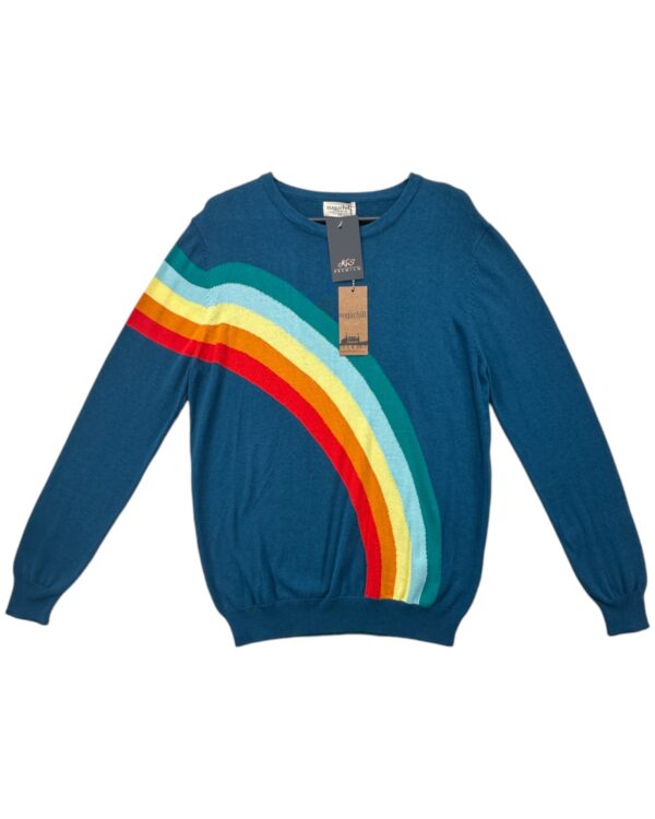 Sugarhill Brighton Sweter Damski Niebieski Tęcza  EU 42 XL