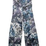 Parisian Spodnie Damskie Wzór Kwiatowy M/L Fiolet Szary - zdjęcie 1