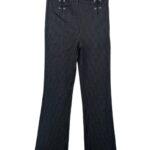 Primark Spodnie Damskie Paski Czarne EU 38 M - zdjęcie 1