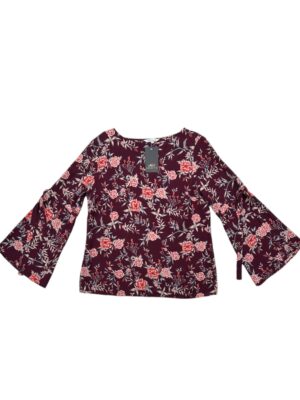 Peacocks Bluzka Damska Bordo Kwiaty EU 40 L - zdjęcie 3