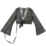 PrettyLittleThings Bluzka Damska Czarna EU 44 L - zdjęcie 1